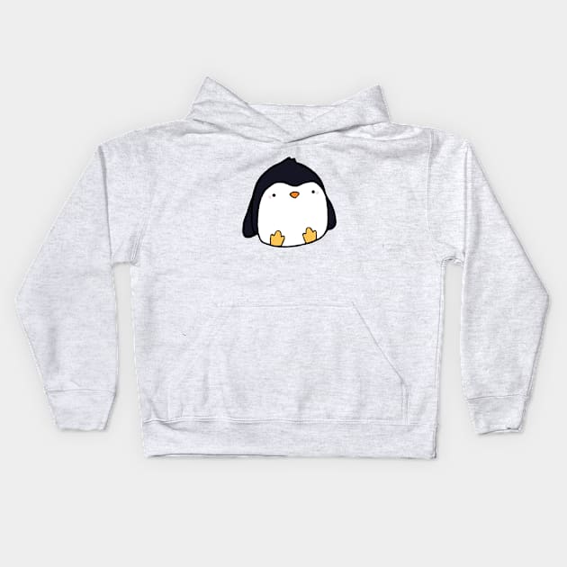 Frosty Little Friend - Penguin Kids Hoodie by staceyromanart